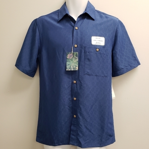 Campia Easy Care Button Up Cool Comfort Mens Shirt Size Small - Picture 1 of 7